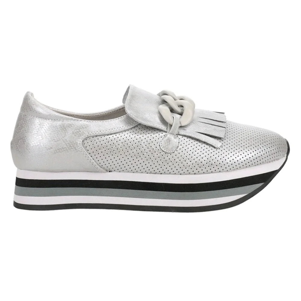 COCONUTS by Matisse Bess Metallic EVA Platform Loafer Sneaker Hybrid Size 7